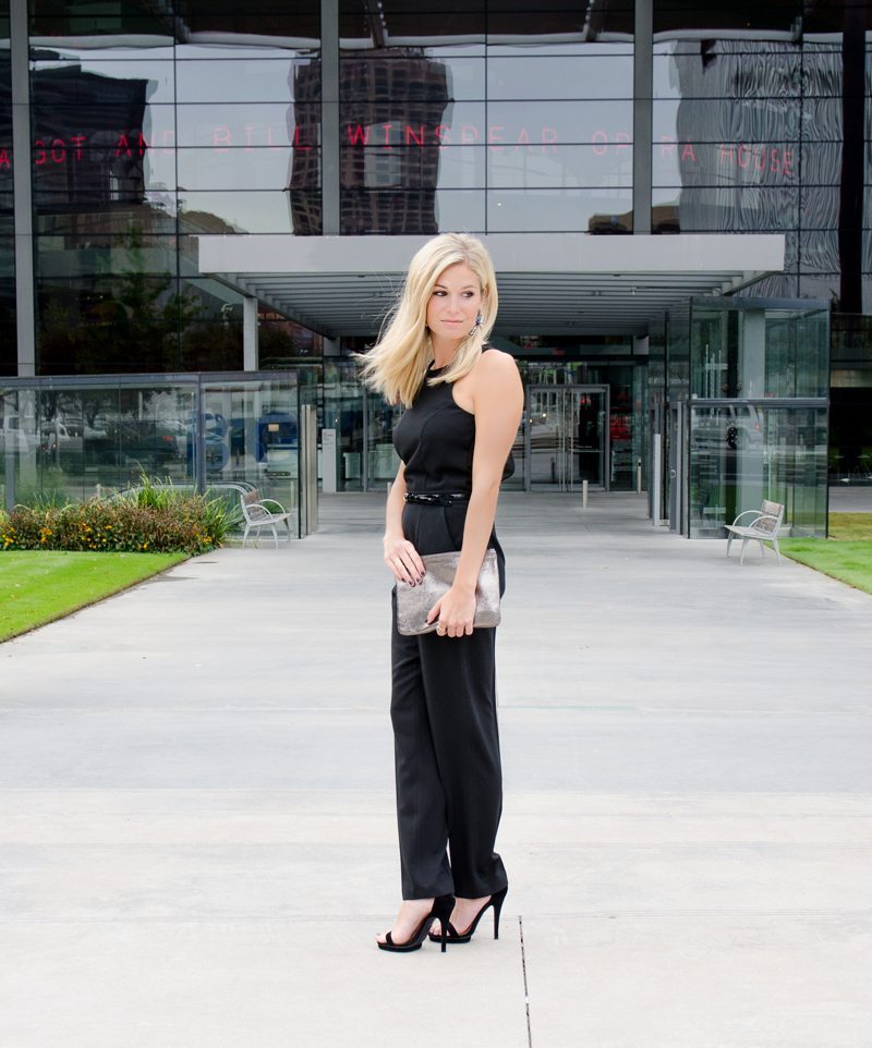 black jumpsuit