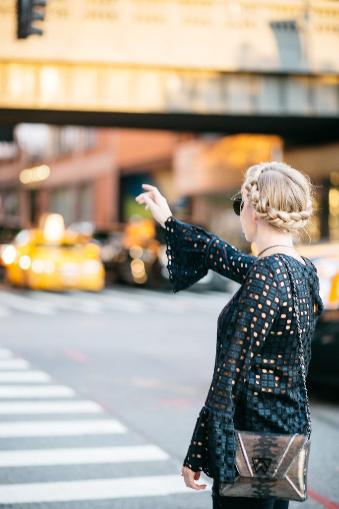 bell sleeve lace blouse